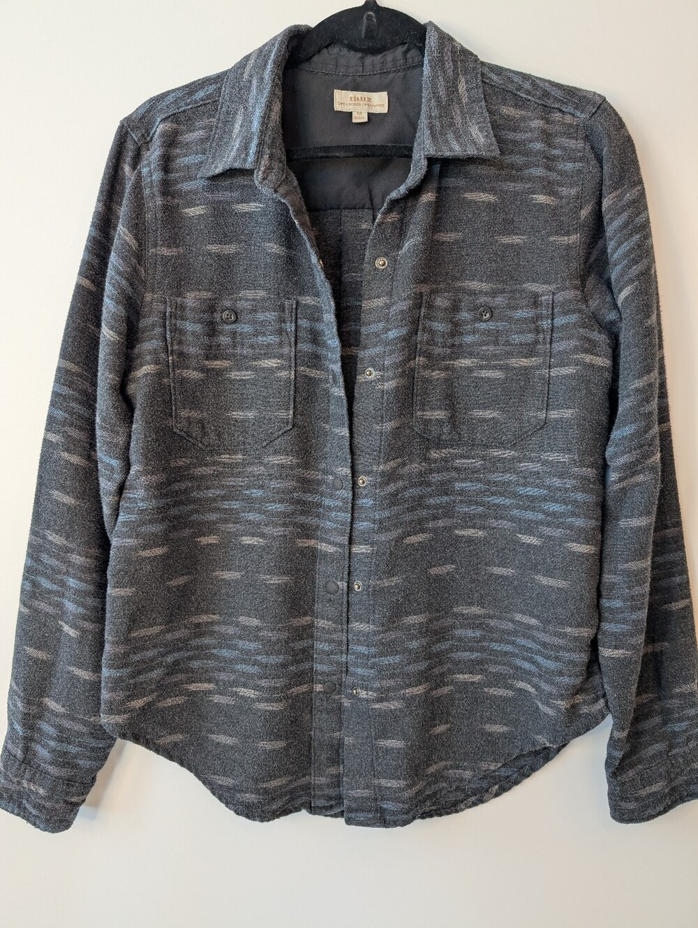Roark "Open Roads Open Minds" Patterned Flannel  Snap Jacket